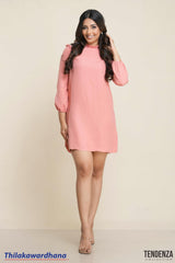 Tendenza Bishop Sleeve Baby Doll Mini Dress