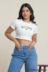 Sleeveless Printed Crop Top