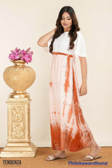 Tendenza Waist Gathered Flared Sleeve Dress