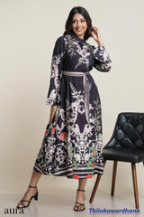 Midnight Royale Printed Maxi Dress