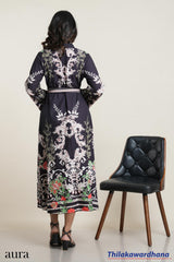 Midnight Royale Printed Maxi Dress