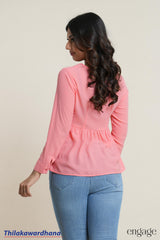 Engage Blush Breeze Peplum Top