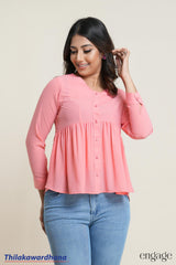 Engage Blush Breeze Peplum Top