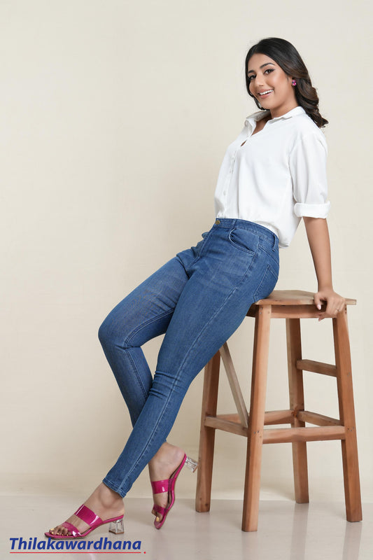 Mid Washed Skinny Jean