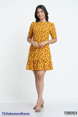Tendenza Ditsy Floral Empire Fit & Flare Dress