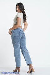 Retro Rise Skyline Pleated Jean