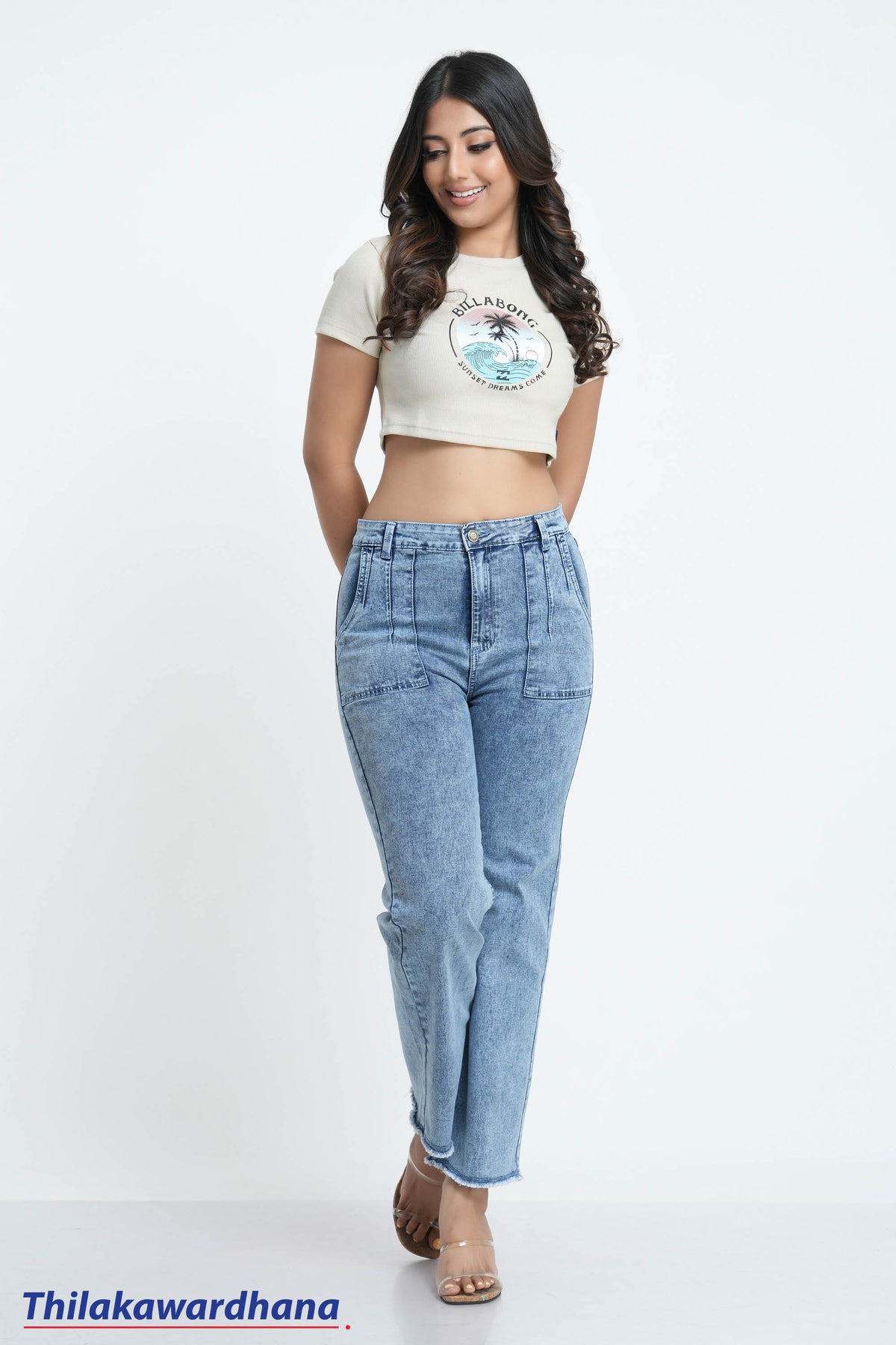 Retro Rise Skyline Pleated Jean