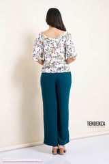 Tendenza Floral Printed Off Shoulder Top