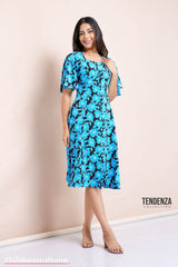 Tendenza Princess Line Printed Midi Dress