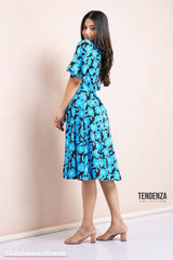 Tendenza Princess Line Printed Midi Dress