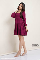 Tendenza Tiered Peplum Dress