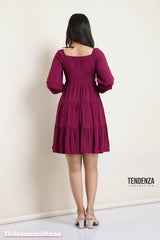 Tendenza Tiered Peplum Dress