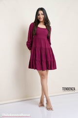 Tendenza Tiered Peplum Dress