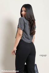 Engage Lapel Collared Button Down Top
