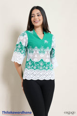 Engage Emerald Lace Bloom Top