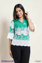 Engage Emerald Lace Bloom Top