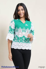 Engage Emerald Lace Bloom Top