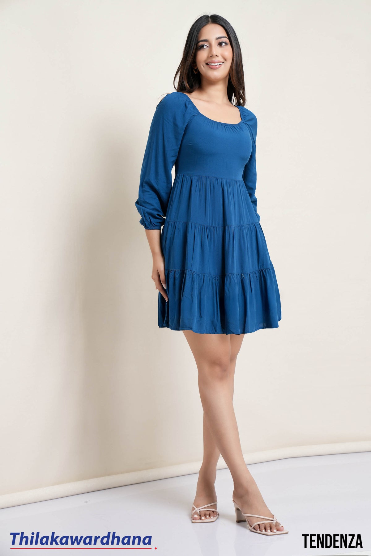 Tendenza Tiered Peplum Dress