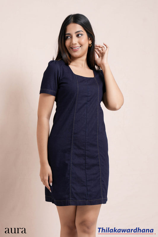 Aura Denim Allure Short Dress