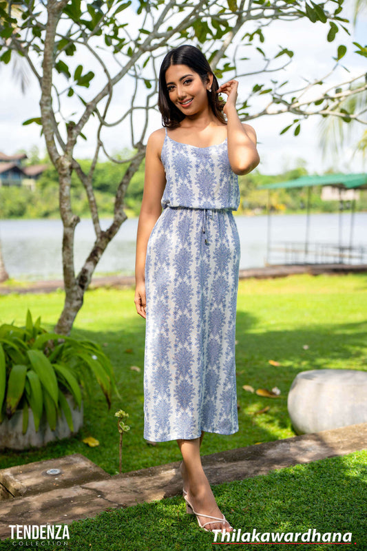 Tendenza Strappy Side Slit Maxi Dress