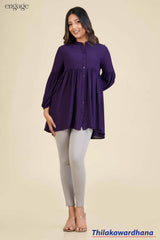Engage Plum Drape Tunic Top