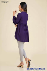 Engage Plum Drape Tunic Top