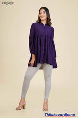 Engage Plum Drape Tunic Top