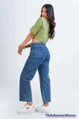 Dark Washed Pocket Detailed Jean