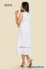 Aura Lace Inserted Midi Dress