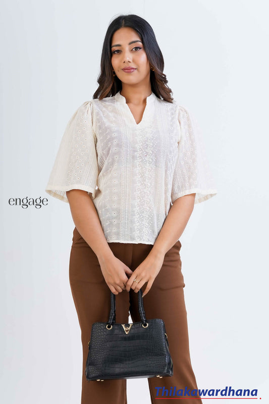 Engage Short Sleeve Cutlon Top