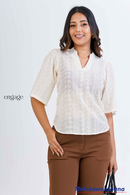 Engage Short Sleeve Cutlon Top