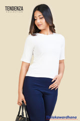Tendenza Elbow Sleeve Crew Neck Tee