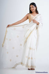 Embroidered Cotton Saree
