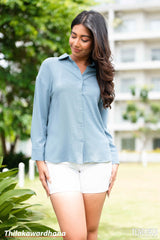Tendenza Drop Shoulder Button Down Shirt