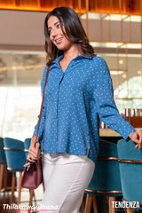Tendenza Drop Shoulder Button Down Shirt