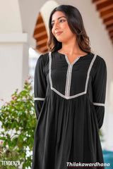 Tendenza Puff Sleeve Boho Tunic Dress