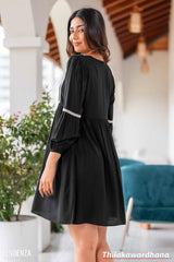 Tendenza Puff Sleeve Boho Tunic Dress