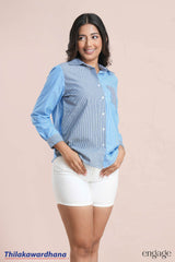 Engage Striped Printed Shirt