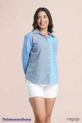 Engage Striped Printed Shirt