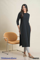 Tendenza Longline Side Slit Tunic Top