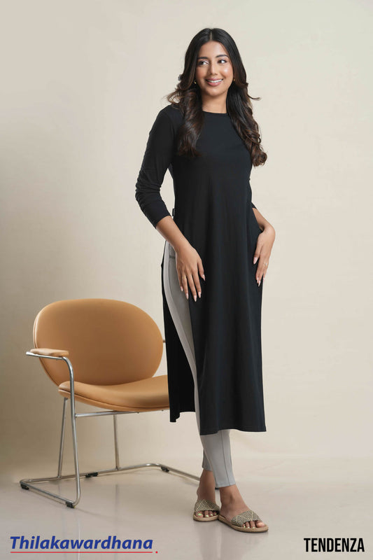 Tendenza Longline Side Slit Tunic Top