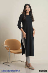 Tendenza Longline Side Slit Tunic Top
