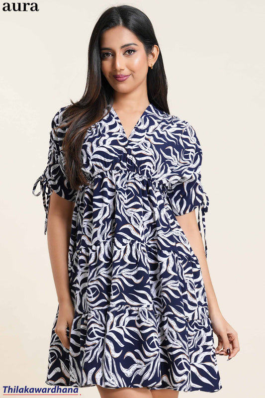 Aura Abstract Swirl Mini Dress