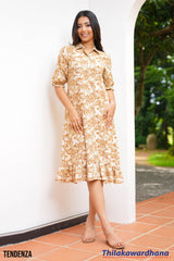 Tendenza Blossom Breeze V Neck Midi Dress