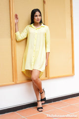 Aura Lemon Drop Shirt Dress