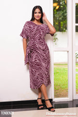 Aura Waves of Elegance Midi Dress