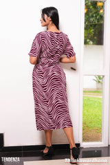Aura Waves of Elegance Midi Dress