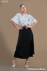 Tendenza Side Buttoned A Line Skirt