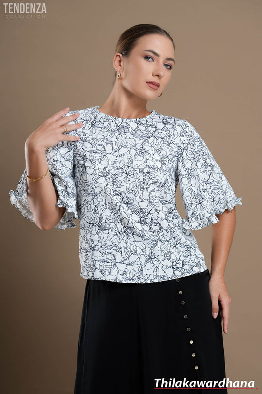 Tendenza Flora Belle Ruffle Blouse