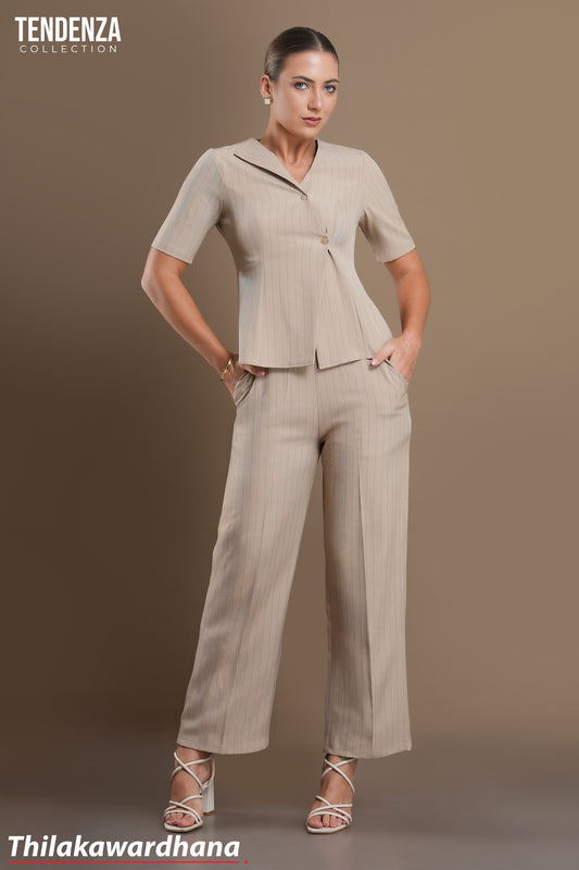 Tendenza Elegant Short Sleeve Two Piece Set